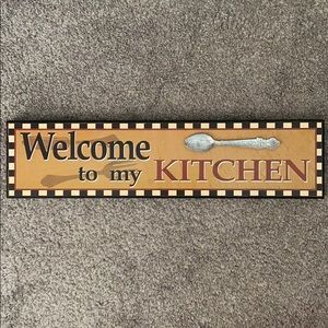 🌻 NWT Retro Welcome To My Kitchen Sign